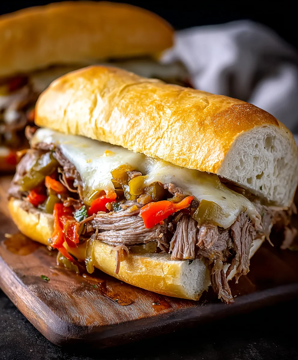Cheesy Italian Beef Sandwiches-Easy Recipe