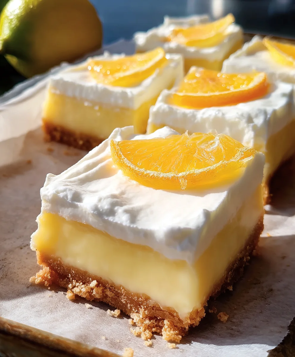 Tangy Citrus Squares Dessert - Easy & Refreshing Recipe