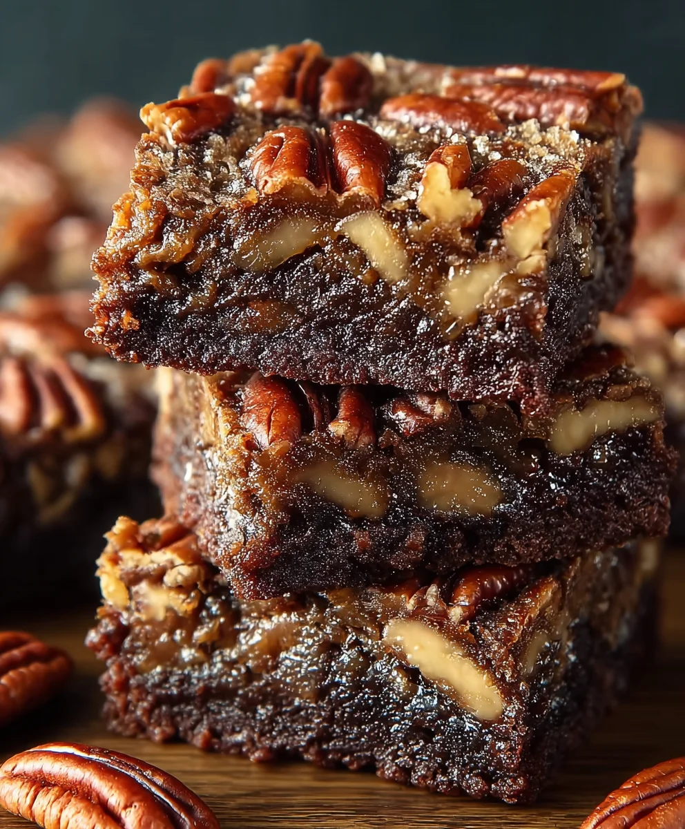 Decadent Pecan Pie Brownies-Easy Dessert
