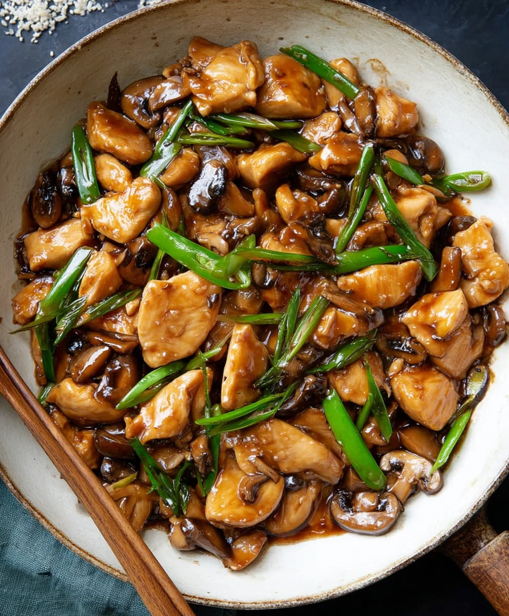 Chinese Chicken Mushroom Stir Fry - Easy Takeout Style Recipe