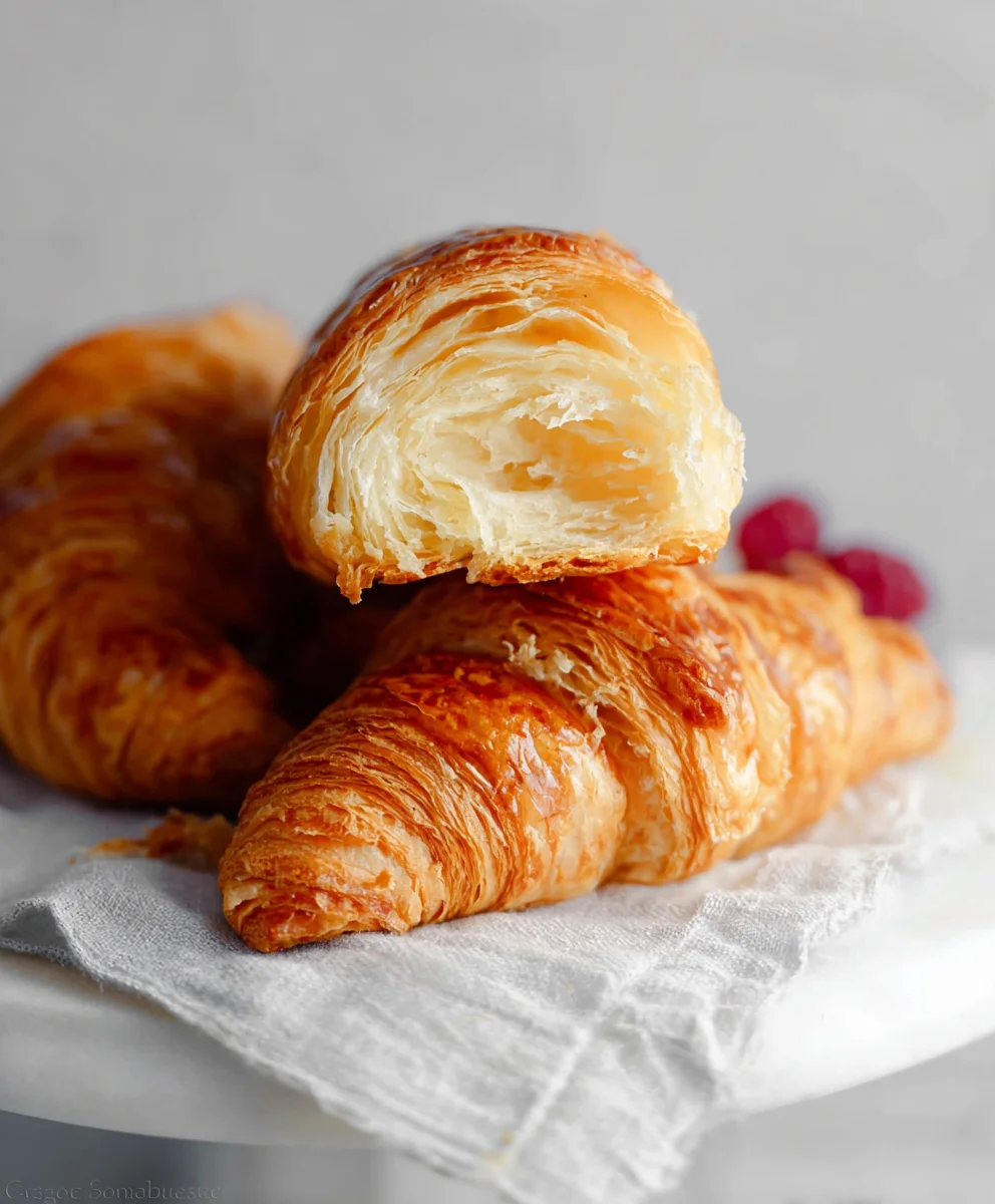 Flaky Homemade Croissants Recipe- Easy Butter Layers