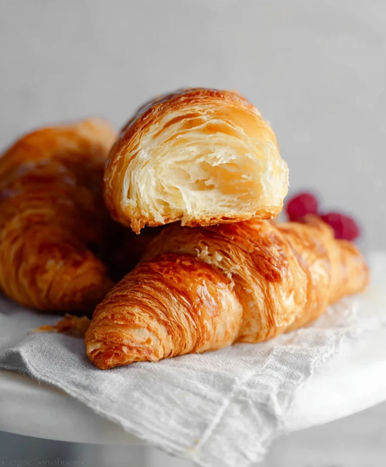 Flaky Homemade Croissants Recipe- Easy Butter Layers