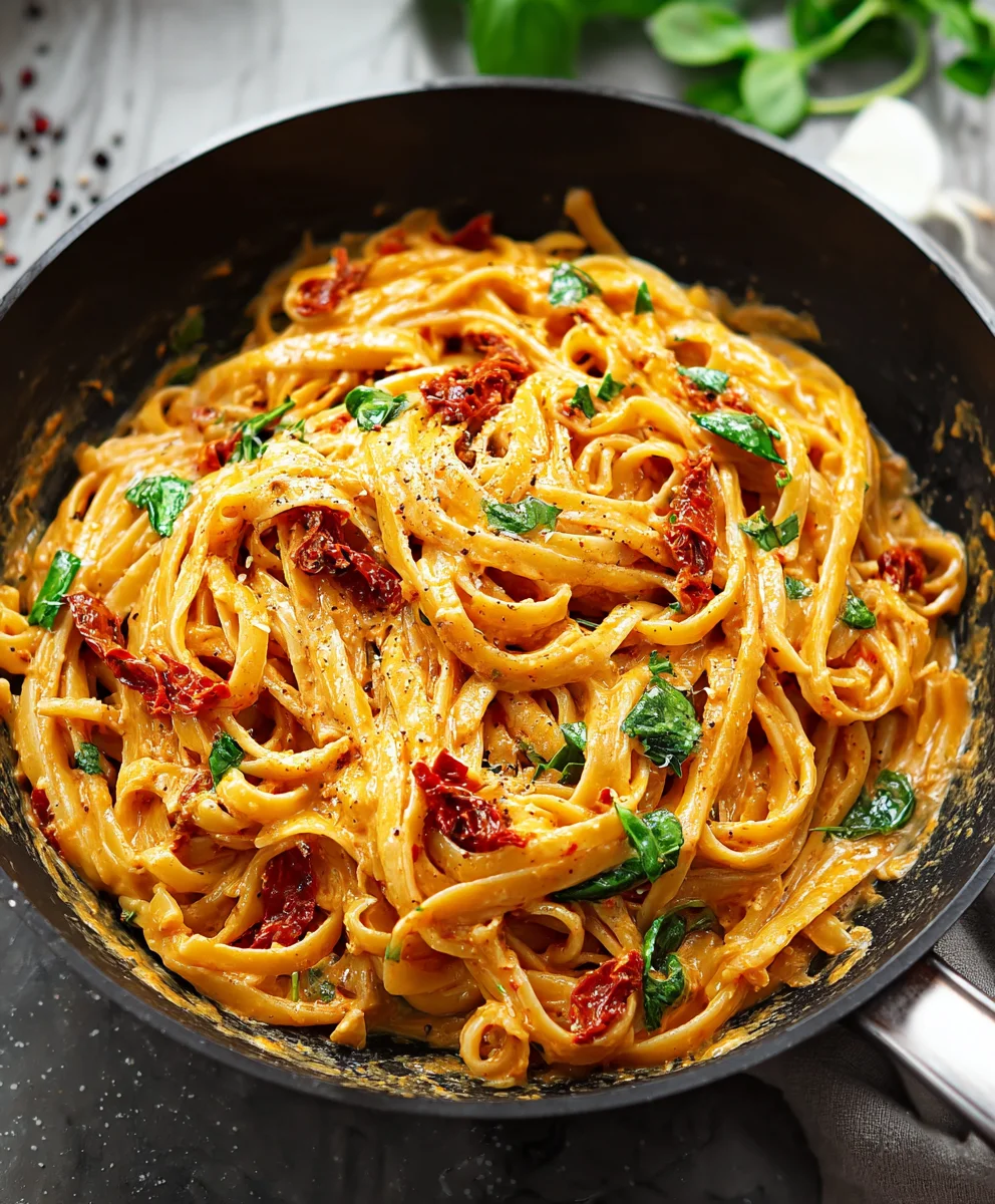 Creamy Sun Dried Tomato Pasta- Vegan Dinner Delight