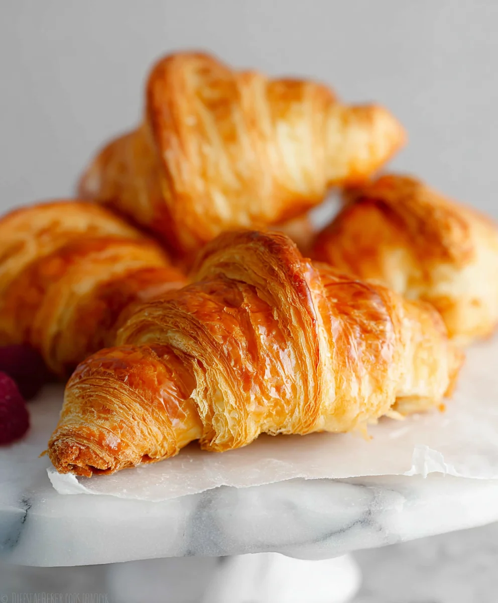 Flaky Homemade Croissants Recipe- Easy Butter Layers
