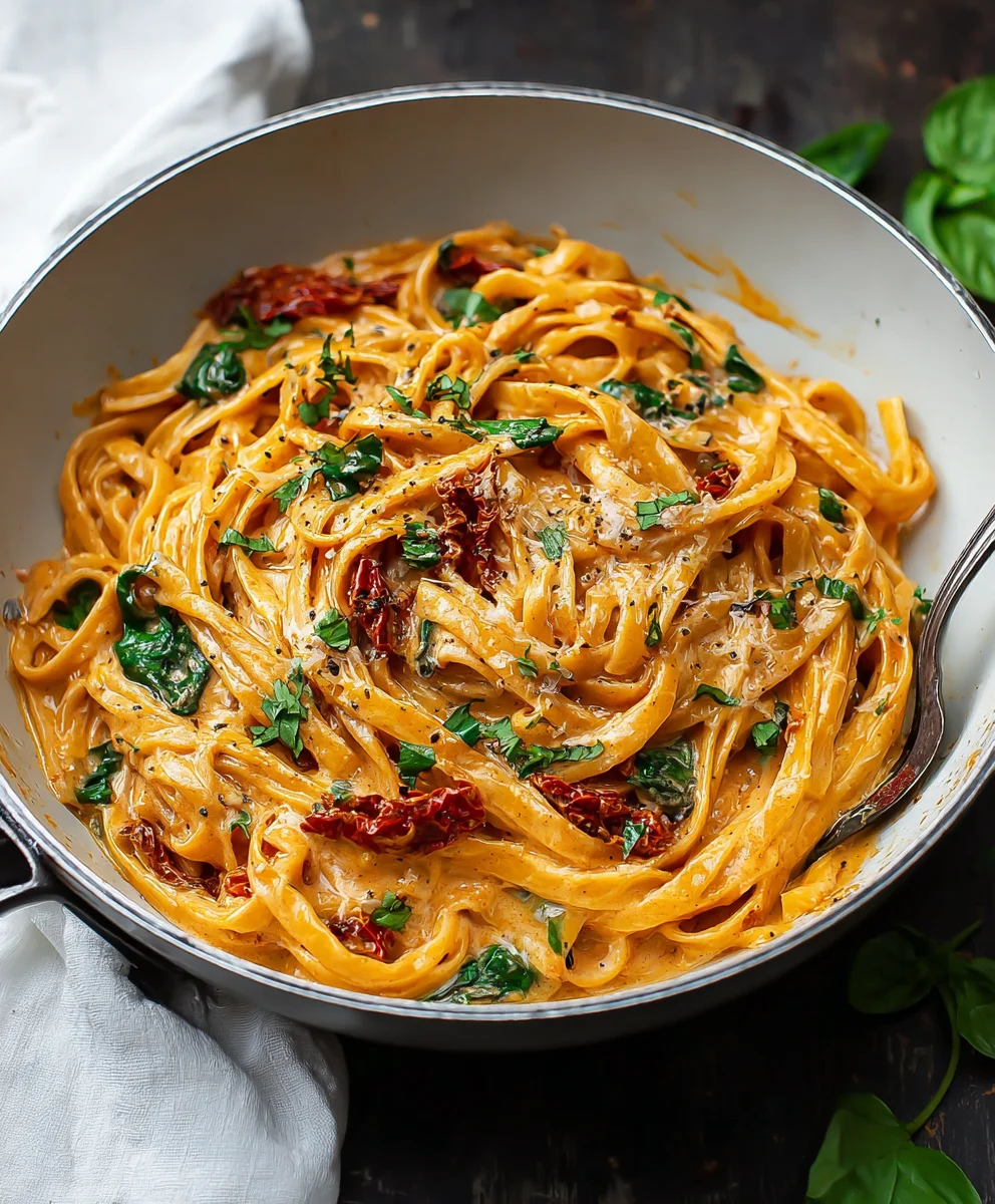 Creamy Sun Dried Tomato Pasta- Vegan Dinner Delight