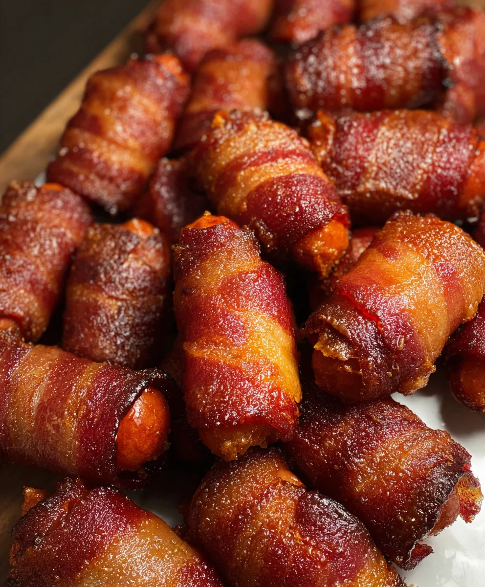 Beef Beef Bacon Wrapped Little Smokies - Easy Appetizer