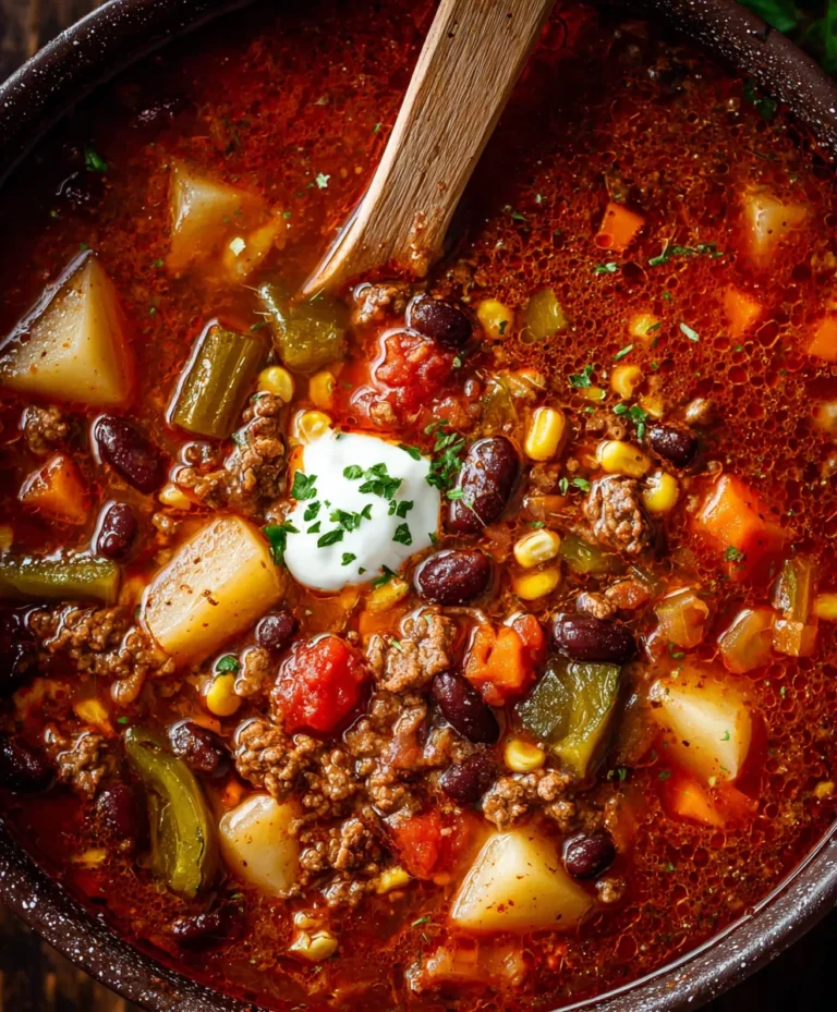 Hearty Cowboy Beef Soup Recipe- Easy & Delicious
