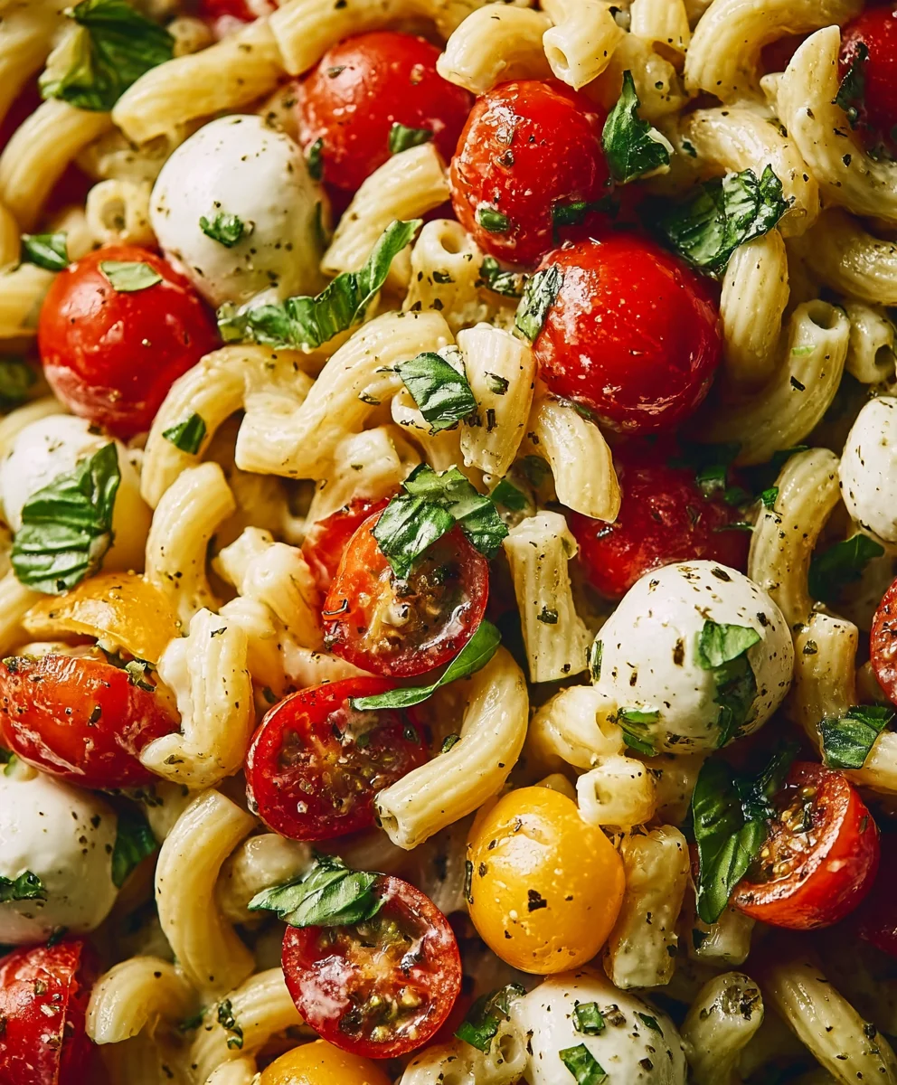 Creamy Caprese Pasta Salad-Easy & Delicious Recipe