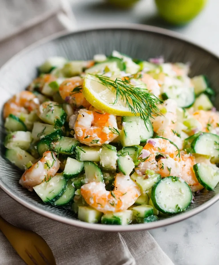 Easy Cucumber Shrimp Salad Recipe- Refreshing & Quick