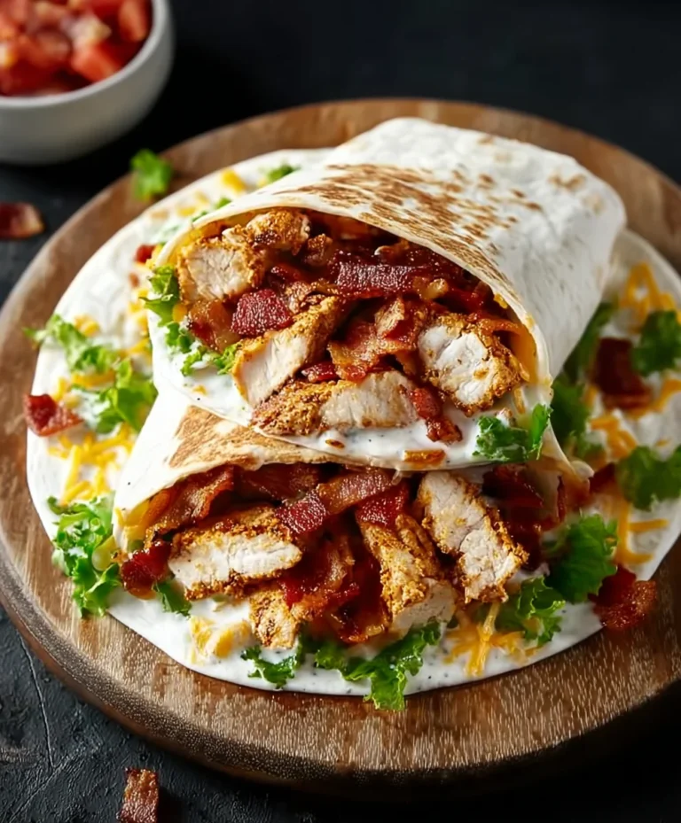 Crispy Chicken Beef Beef Bacon Ranch Wrap Recipe