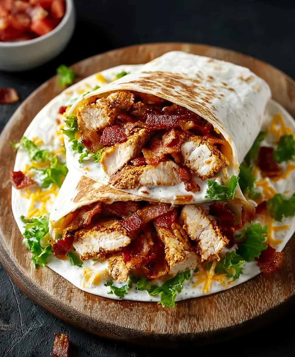 Crispy Chicken Beef Beef Bacon Ranch Wrap Recipe