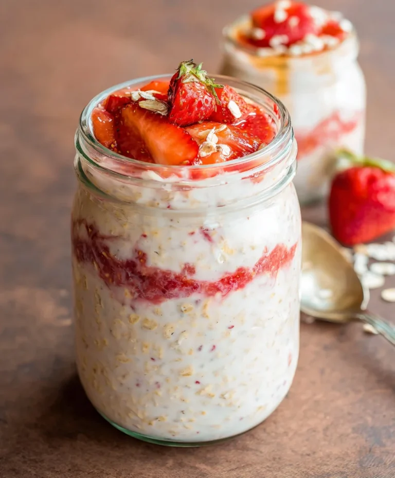 Strawberry Cheesecake Overnight Oats – Easy & Delicious Breakfast