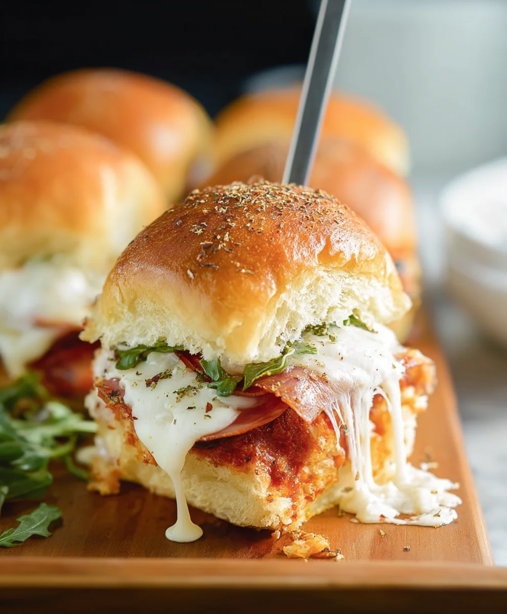Easy Beef Pizza Sliders - Quick Party Appetizer