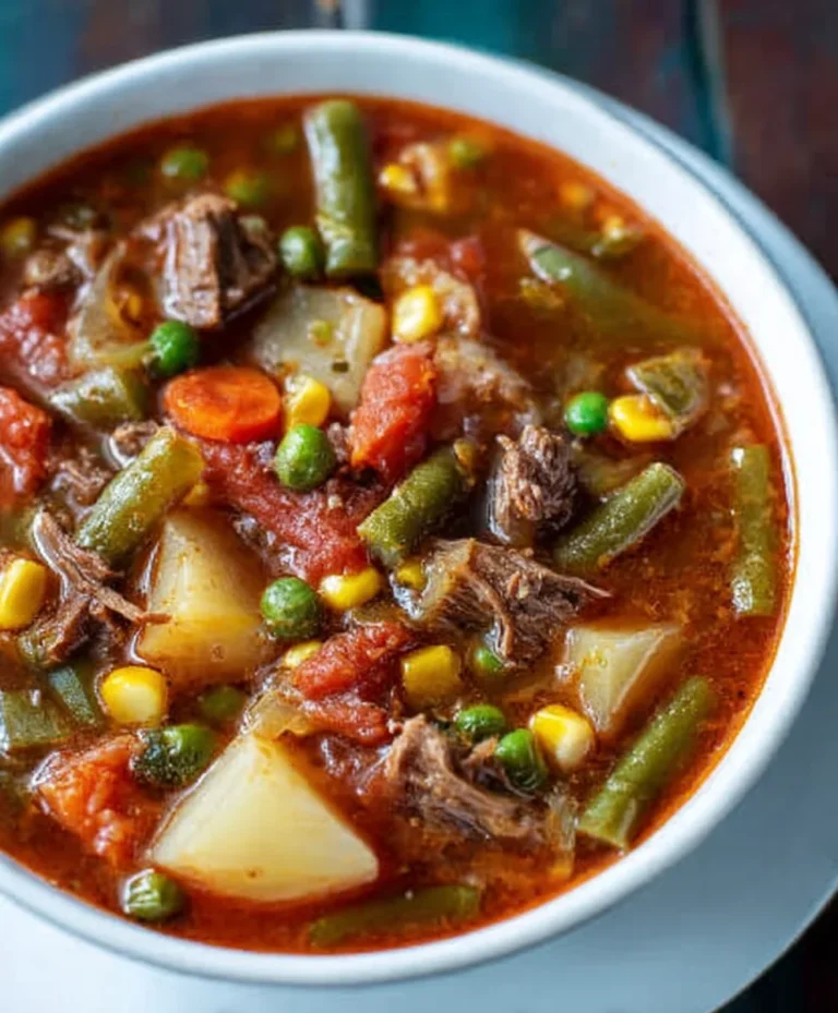 Mom’s Old-Fashioned Vegetable Beef Soup Recipe