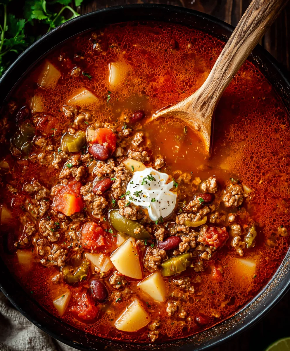 Hearty Cowboy Beef Soup Recipe- Easy & Delicious