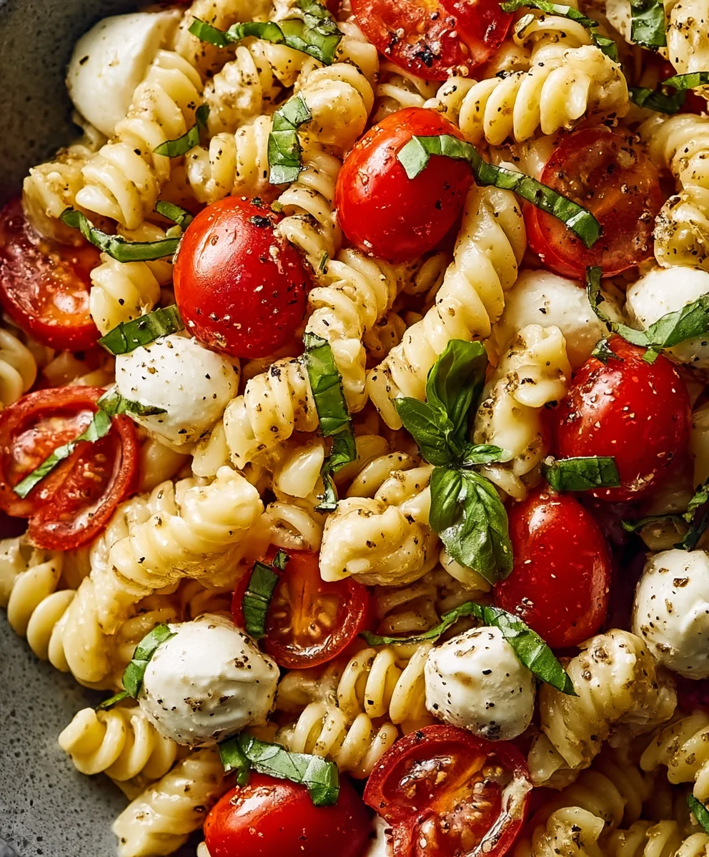 Creamy Caprese Pasta Salad-Easy & Delicious Recipe