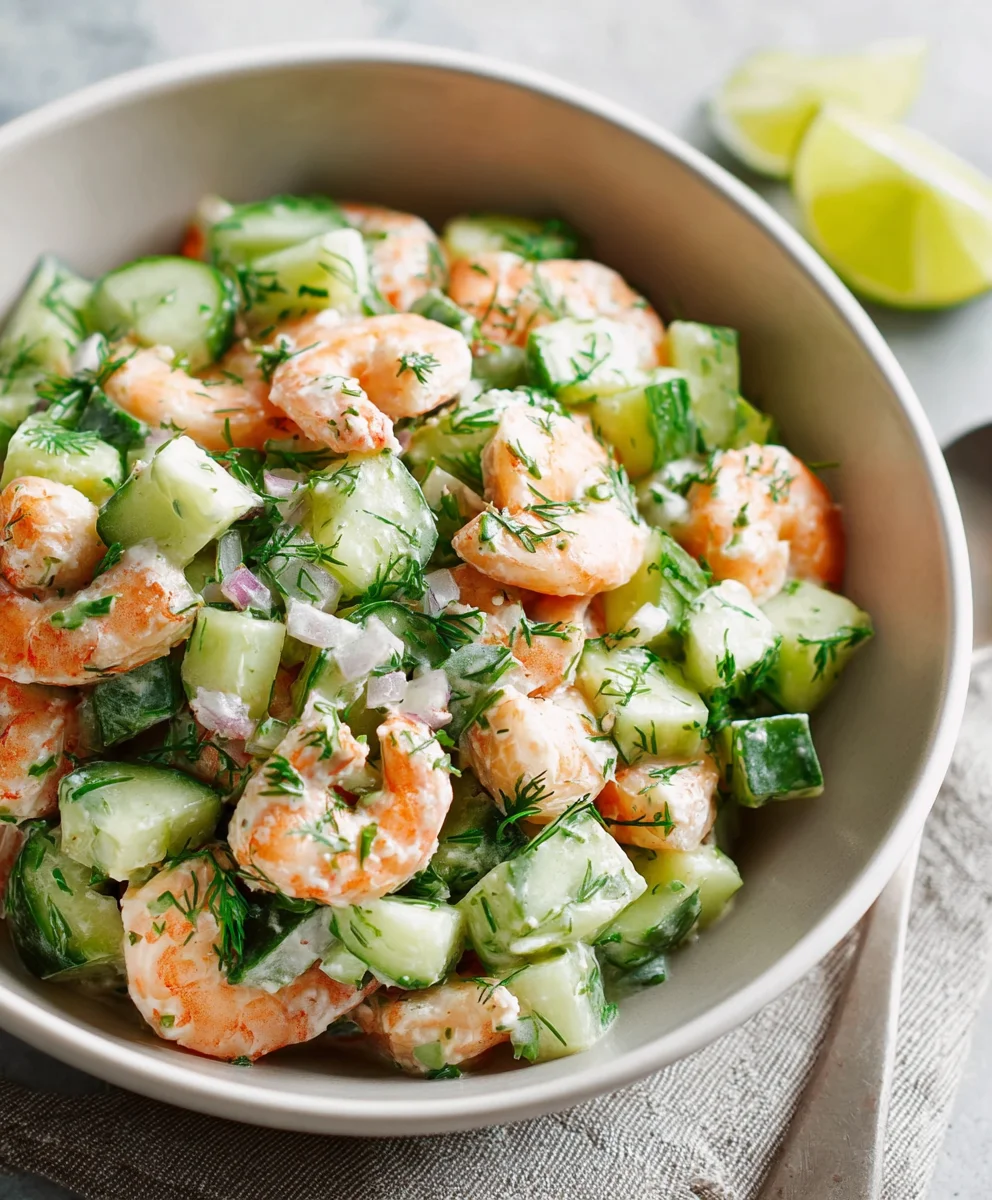 Easy Cucumber Shrimp Salad Recipe- Refreshing & Quick