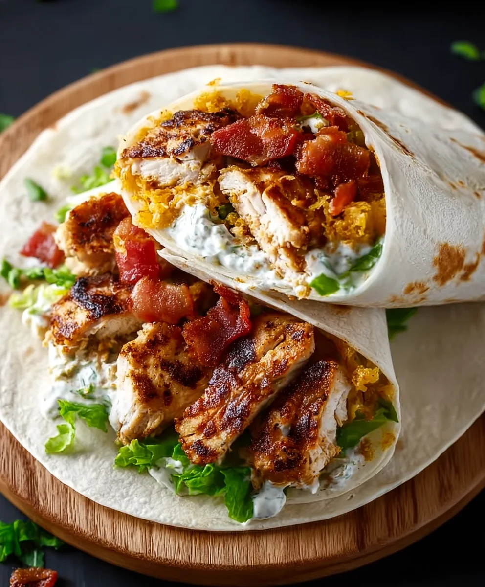 Crispy Chicken Beef Beef Bacon Ranch Wrap Recipe