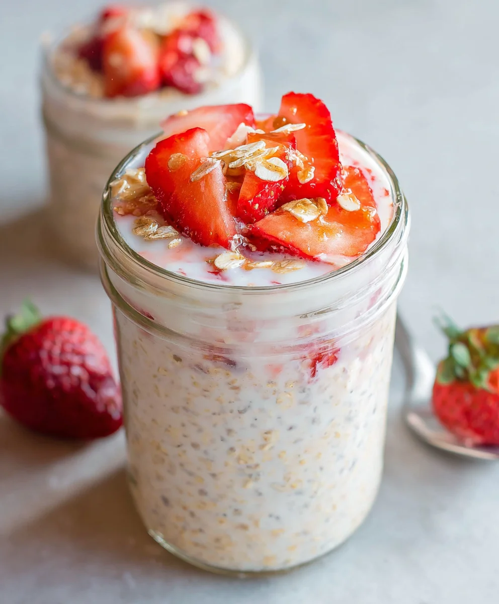 Strawberry Cheesecake Overnight Oats - Easy & Delicious Breakfast