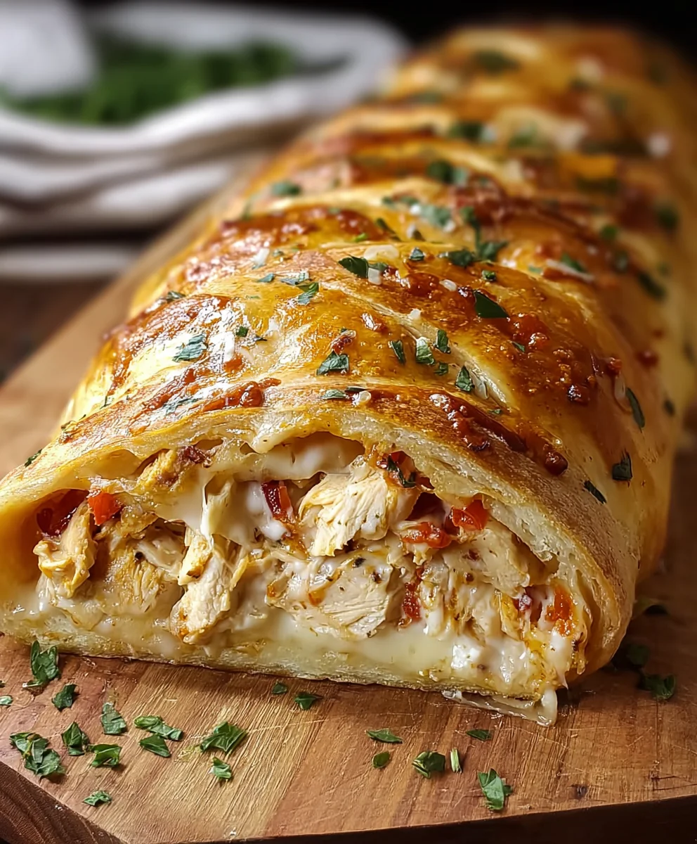 Chicken Ranch Stromboli Recipe-Easy Baked Dinner