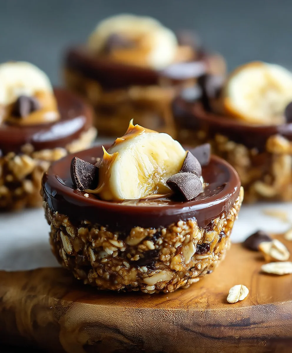 Chocolate Granola Cups-Peanut Butter Filling Delights