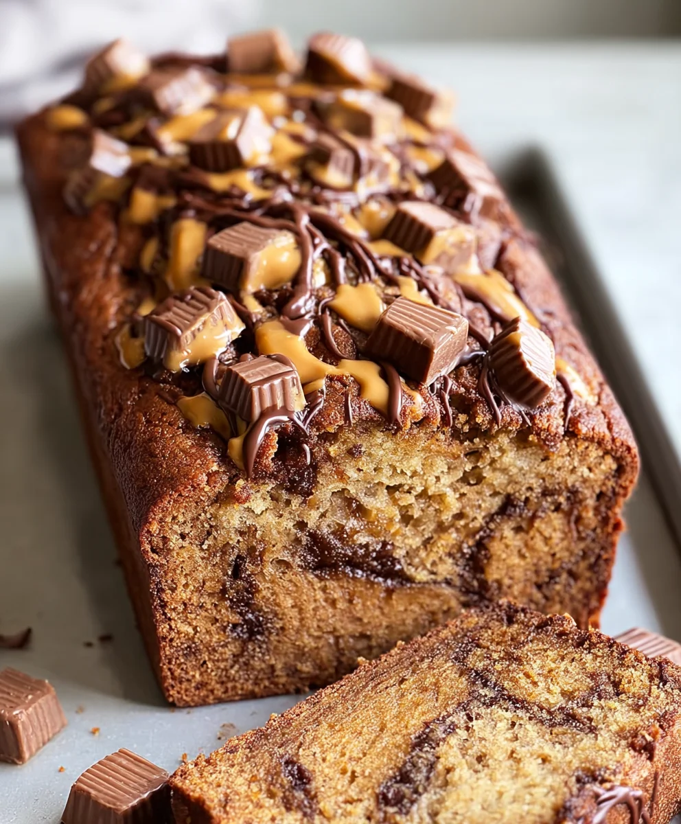 Reeses Peanut Butter Banana Bread- Delicious Treat
