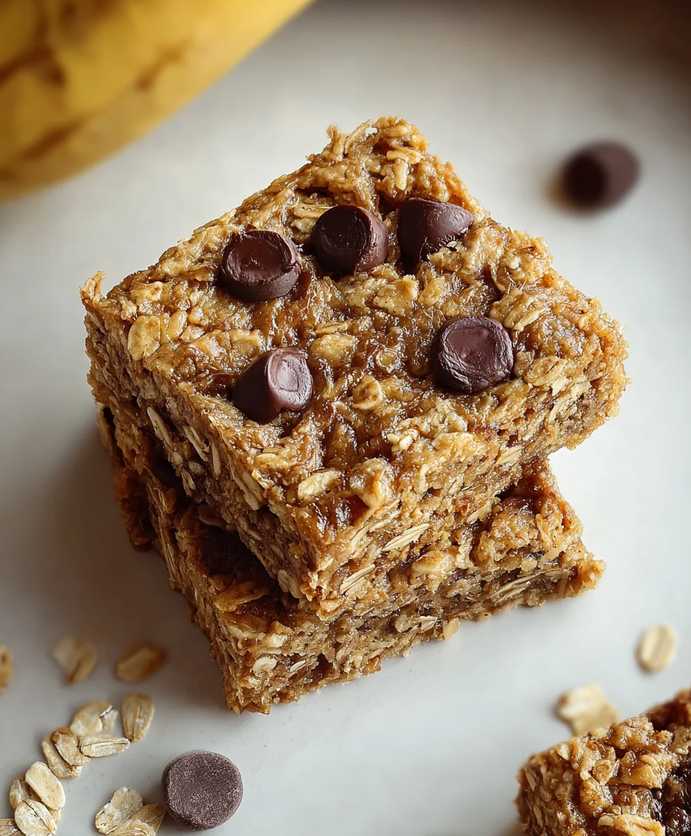 Easy Banana Oat Bars-Healthy Snack Recipe