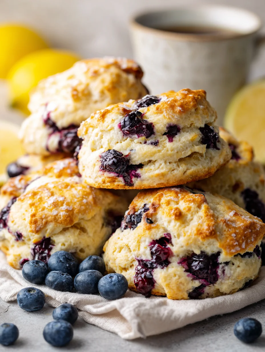 Sourdough Discard Blueberry Lemon Scones - Easy Recipe