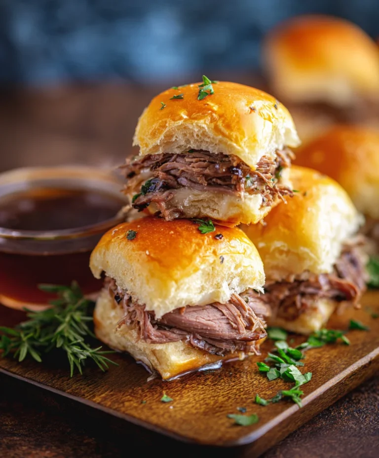 French Dip Sliders Easy Beef Appetizer Recipe