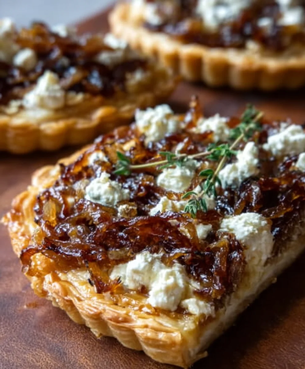 Caramelized Onion Goat Cheese Tarts Easy Recipe
