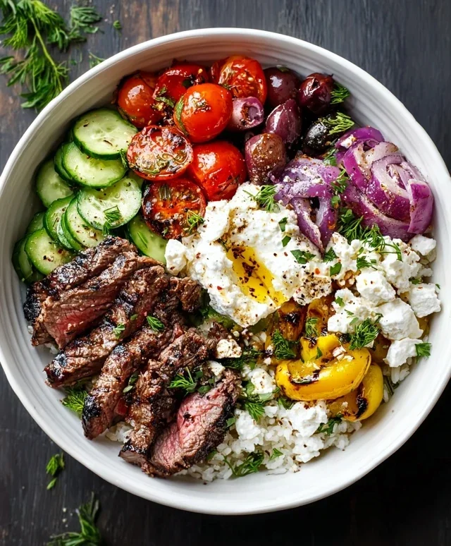 Mediterranean Steak Bowl Recipe
