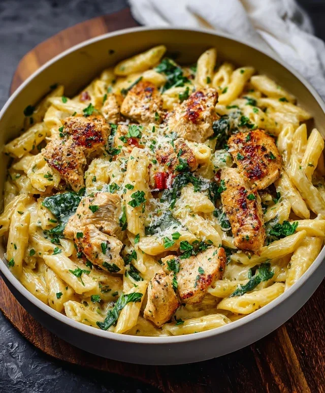 Healthy Garlic Parmesan Chicken Pasta