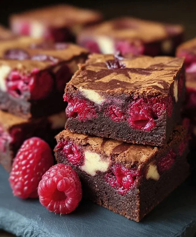 Raspberry Swirl Brownies