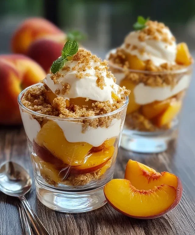 Classic Peach Cobbler Parfait