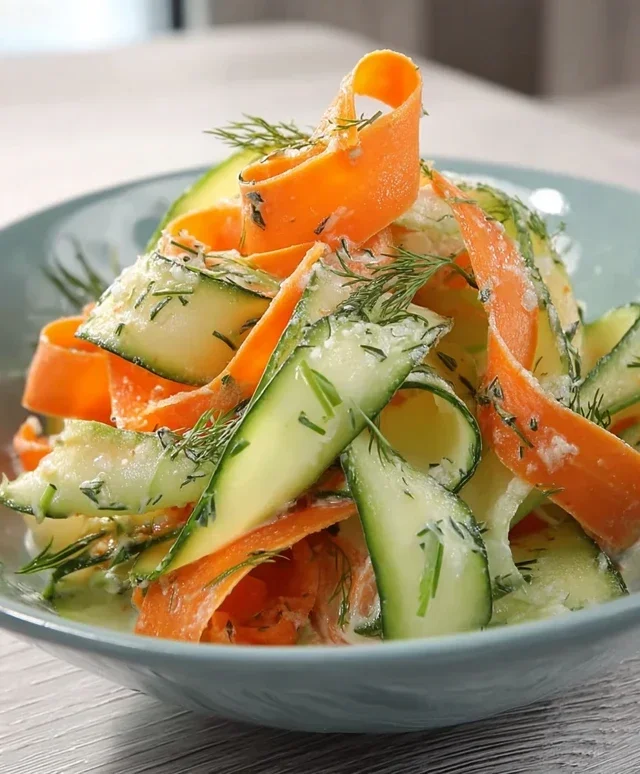 Carrot and Cucumber Ribbon Salad