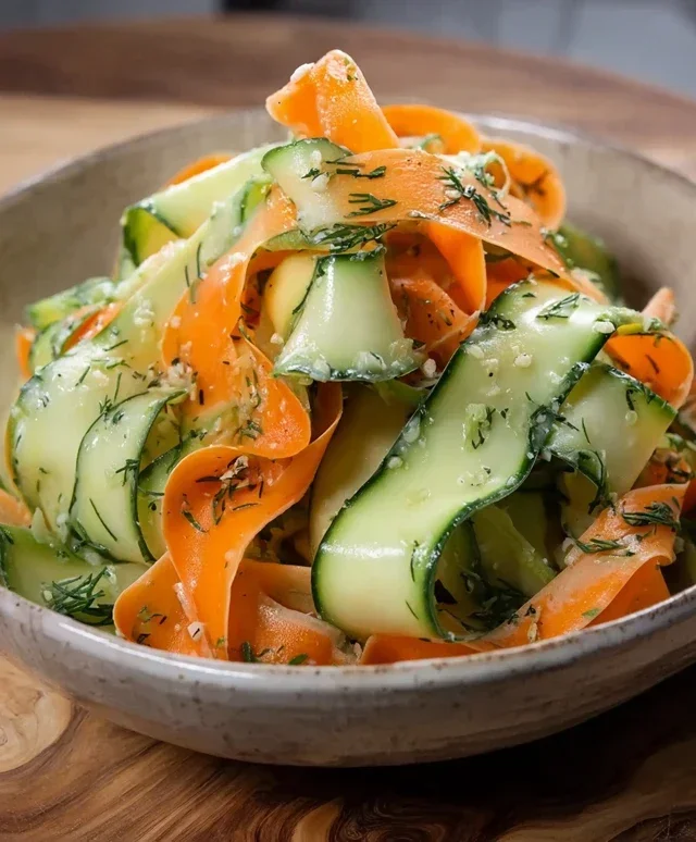 Carrot and Cucumber Ribbon Salad