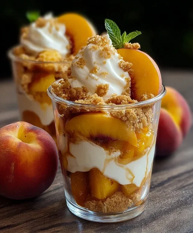 Classic Peach Cobbler Parfait