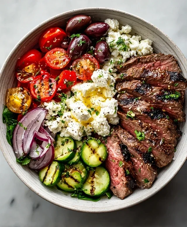 Mediterranean Steak Bowl Recipe