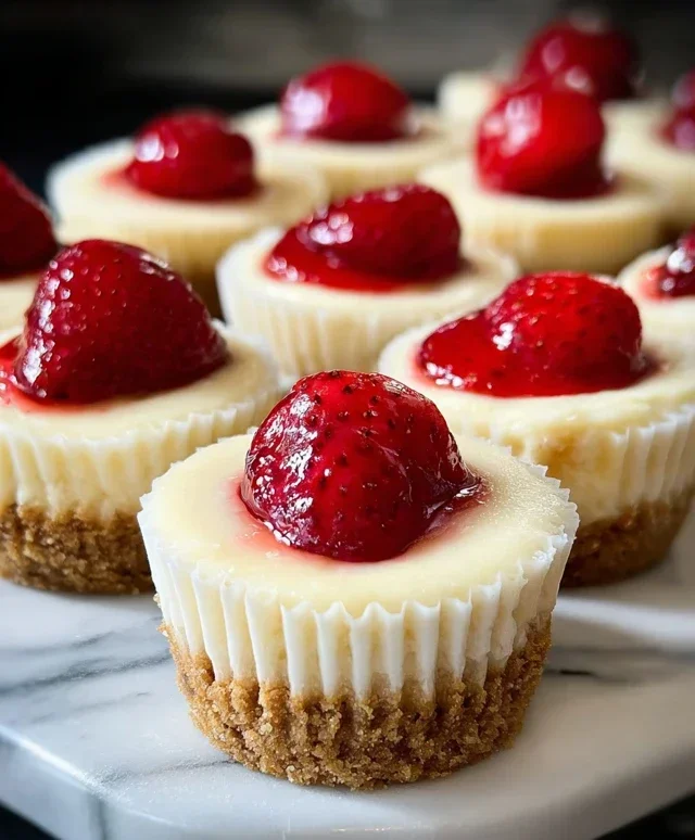 Super Easy Mini Cheesecakes with Vanilla Wafer Crust