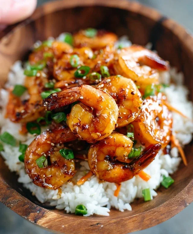 Honey Garlic Shrimp Bowls
