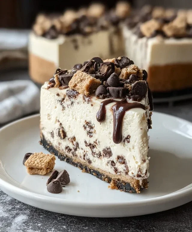 No Bake Cookie Dough Cheesecake