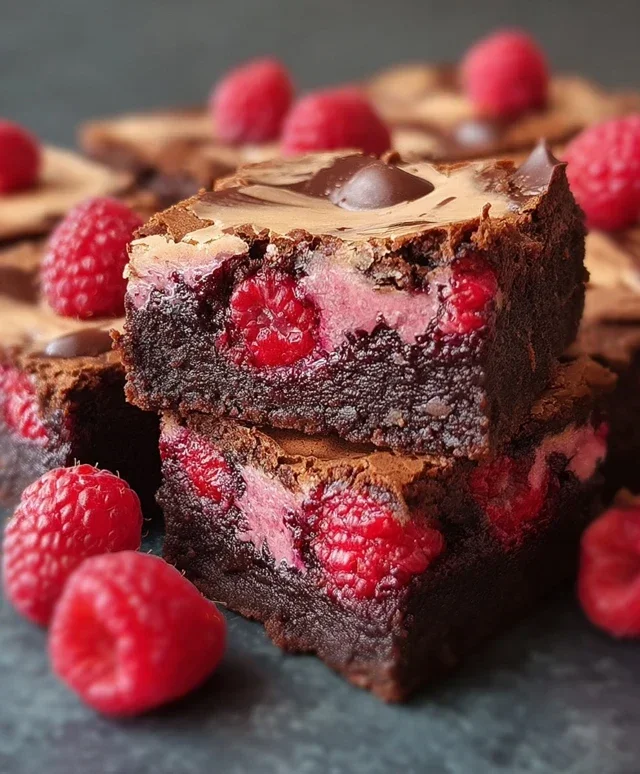 Raspberry Swirl Brownies