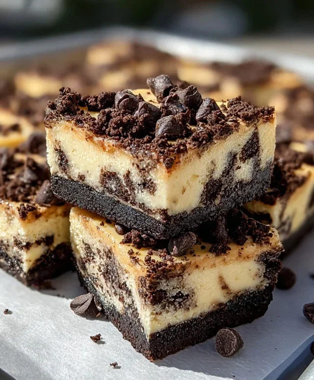 Chocolate Chip Oreo Cheesecake Bars