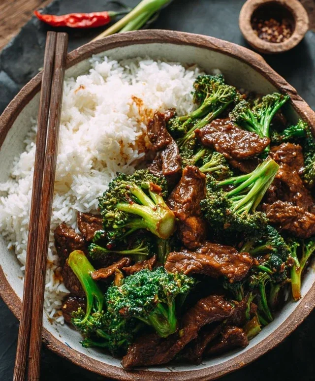 Chinese Beef and Broccoli (牛肉炒西兰花)