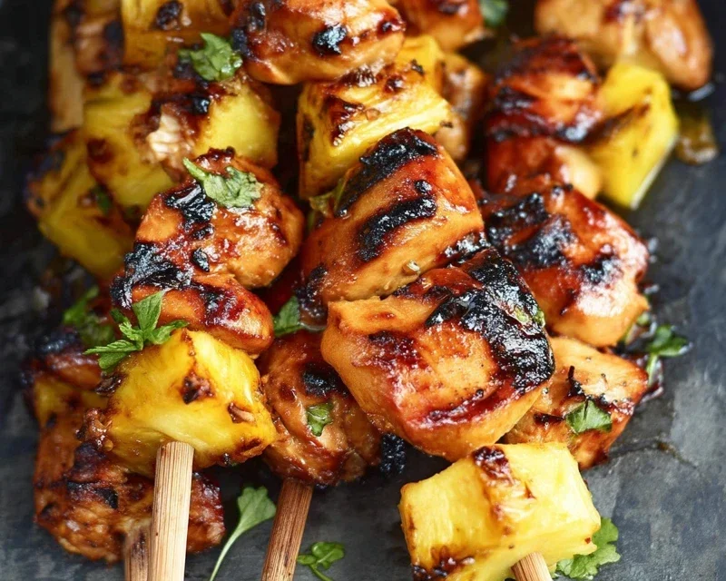 Pineapple Chicken Kebabs Recipe