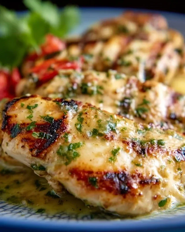 Grilled Salsa Verde Chicken with Pepper Jack