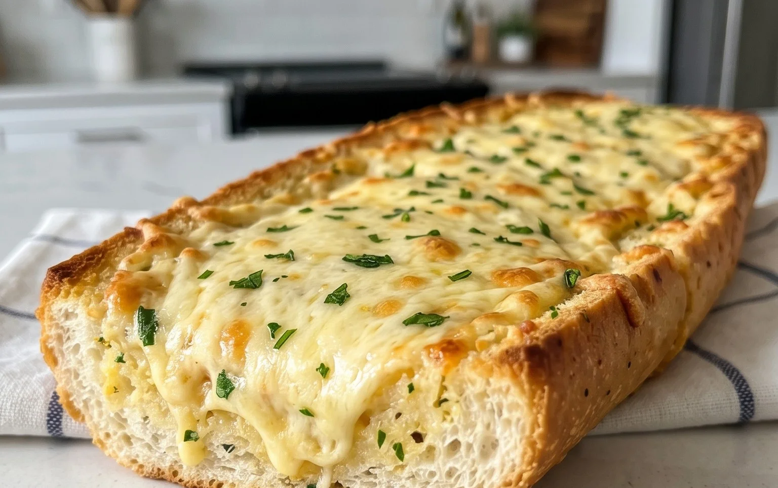 BEST CHEESY GARLIC BREAD RECIPE