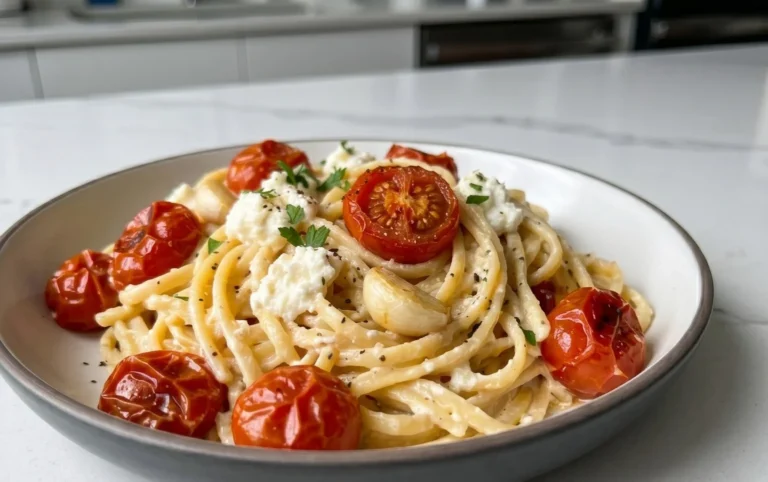 Roasted Tomato and Garlic Ricotta Pasta
