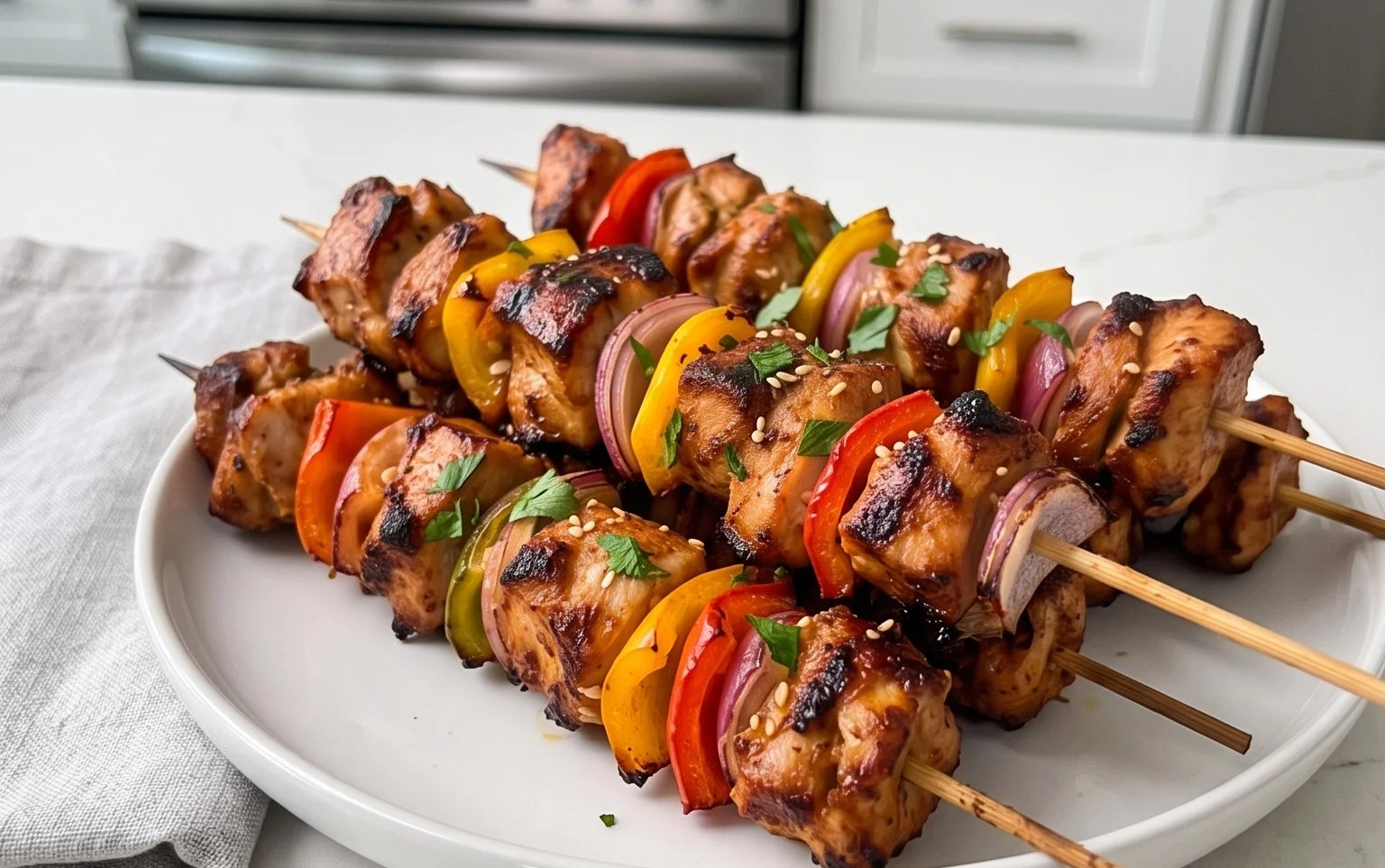 Air Fryer Chicken Skewers (VIDEO)