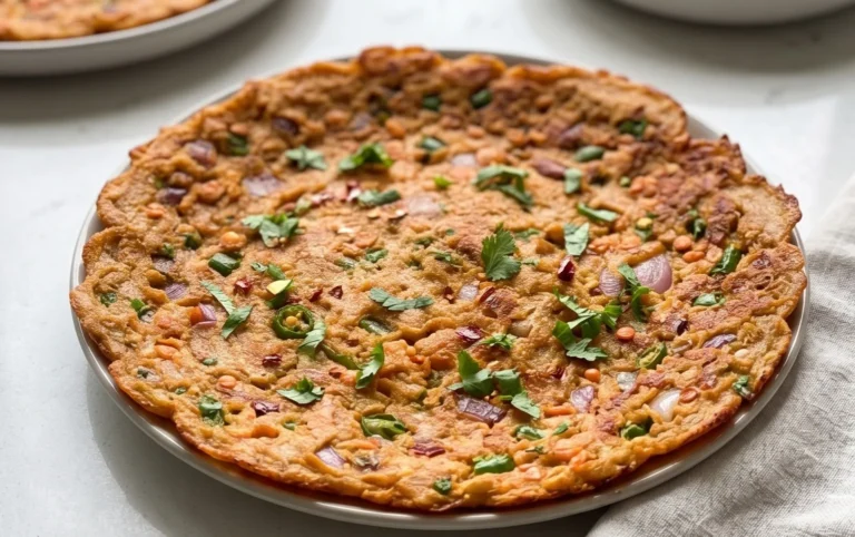 Masoor Dal Chilla | Savory Red Lentil Pancakes
